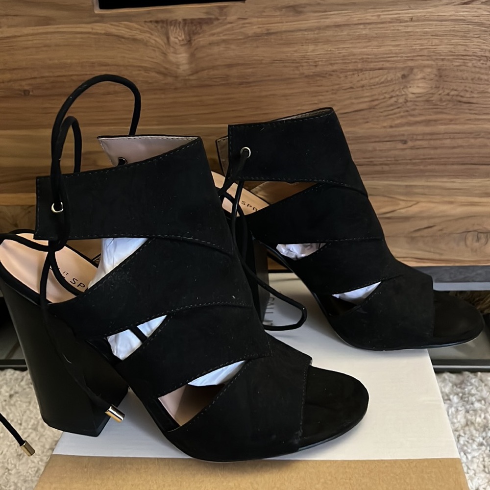 Call It Spring Asadolla Peep Toe Block Mule Heels - image 2